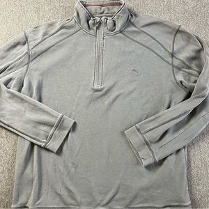 Tommy Bahama Pima Cotton Gray 1/2 Zip Sweatshirt Casual